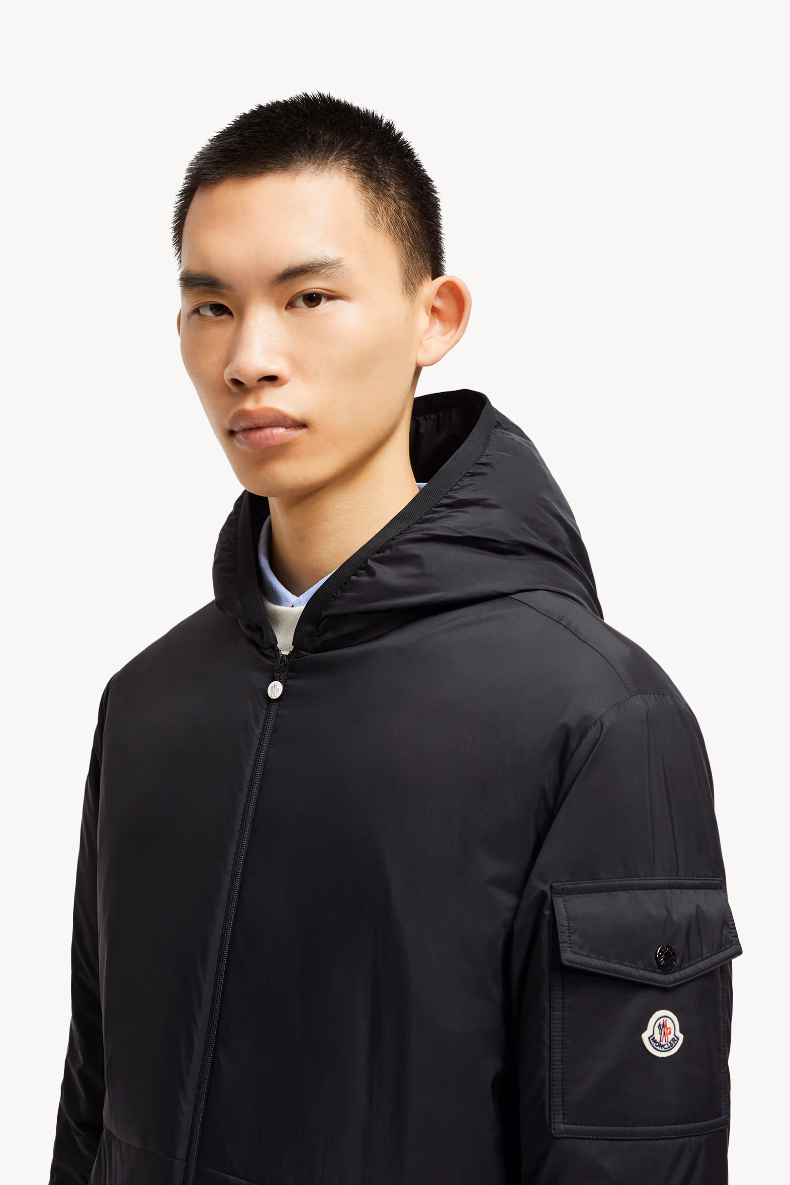 Monteynard Hooded Short Down Jacket Men Black Moncler 4